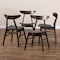 Baxton Studio Britte Dark Grey Upholstered Dark Oak Wood 4-Piece Dining Chair Set 161-10467 - alternate 2